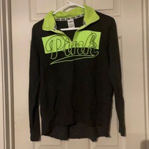 Pink Quarter Zip Sweatshirt - xs